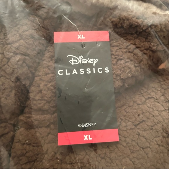 Disney Chip & Dale Winter Sherpa Quarter-Zip Pullover Size XL 🆕 - Picture 4 of 4